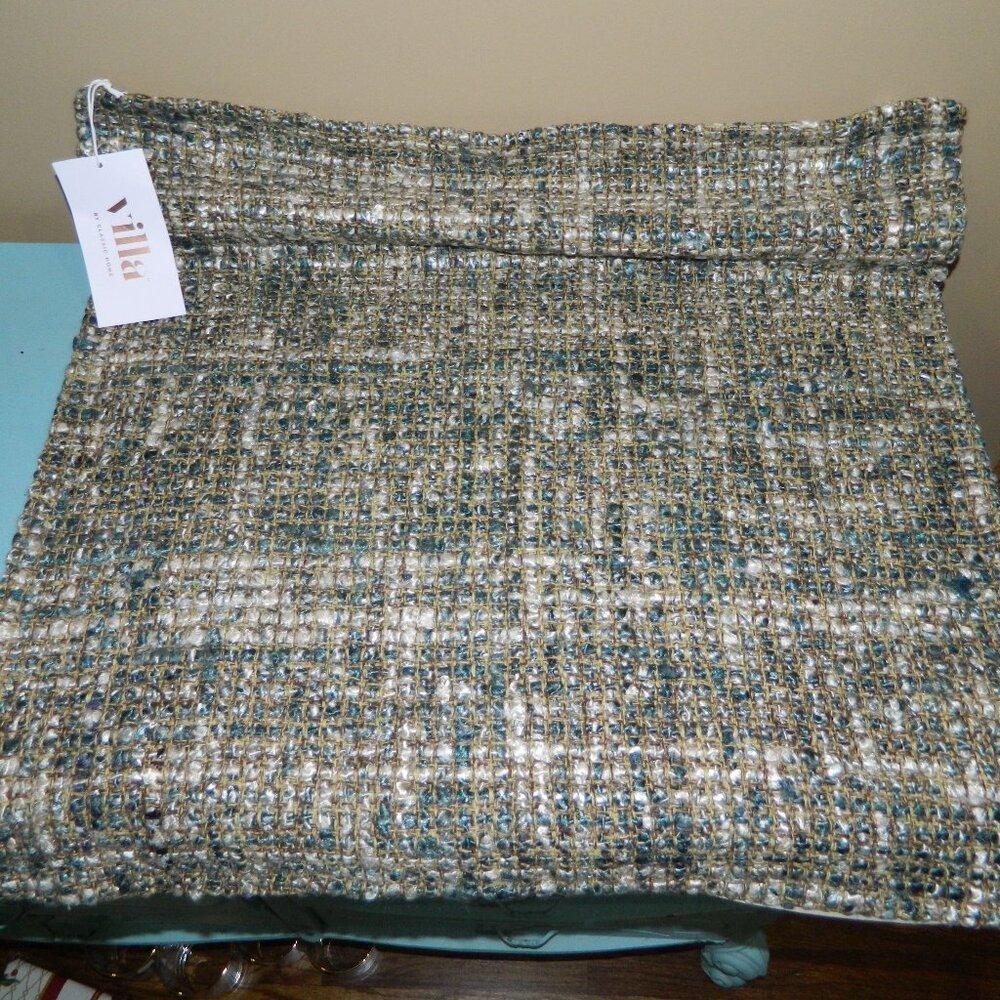 Pottery Barn/ Villa by Classic Torya Textured Blue Slate Pillow Cover 24 x 24